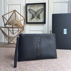Replica Prada Large Pouch Black - Best Fake Designer Bags