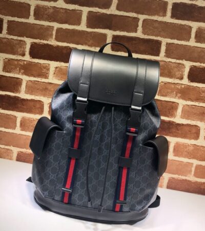 Replica Gucci   Large Web Backpack Black - Best Fake Designer Bags