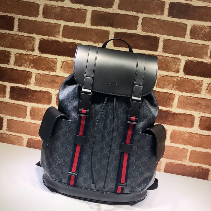 Replica Gucci   Large Web Backpack Black - Best Fake Designer Bags