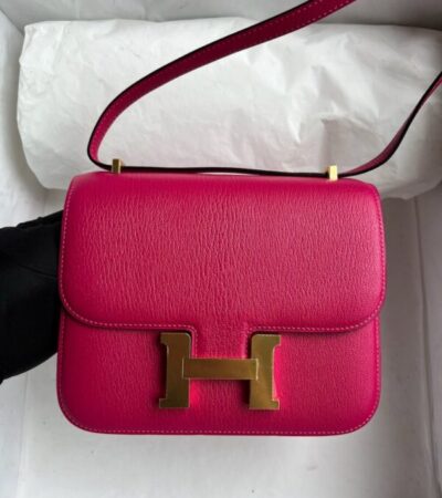 Replica Hermes Constance 18cm Bright Rose - Best Fake Designer Bags