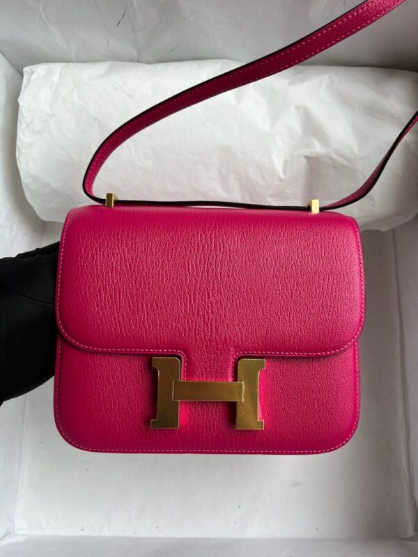 Replica Hermes Constance 18cm Bright Rose - Best Fake Designer Bags