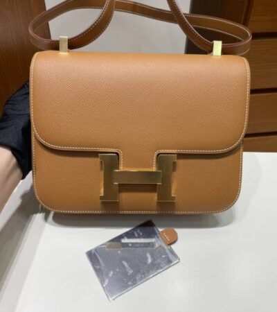 Replica Hermes Constance 24cm Golden Brown - Best Fake Designer Bags