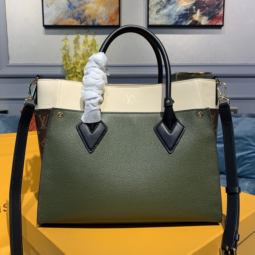 Replica Louis Vuitton On My Side Dark Green - authentic-look luxury purse replica