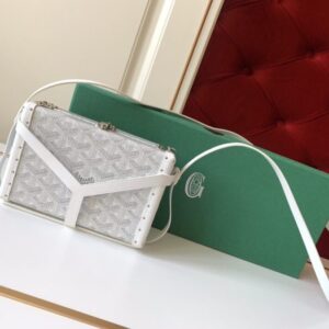 Replica Goyard Minaudière Trunk Bag White - Best Fake Designer Bags