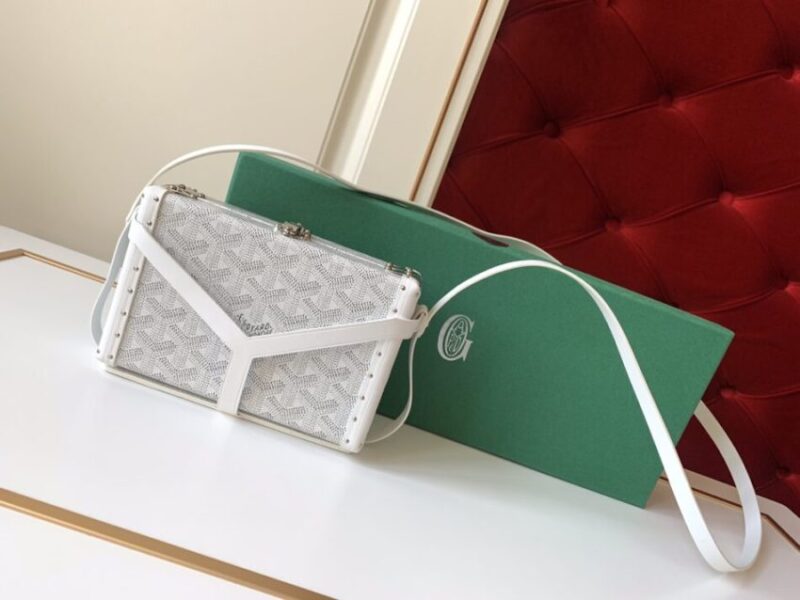 Replica Goyard Minaudière Trunk Bag White - Best Fake Designer Bags