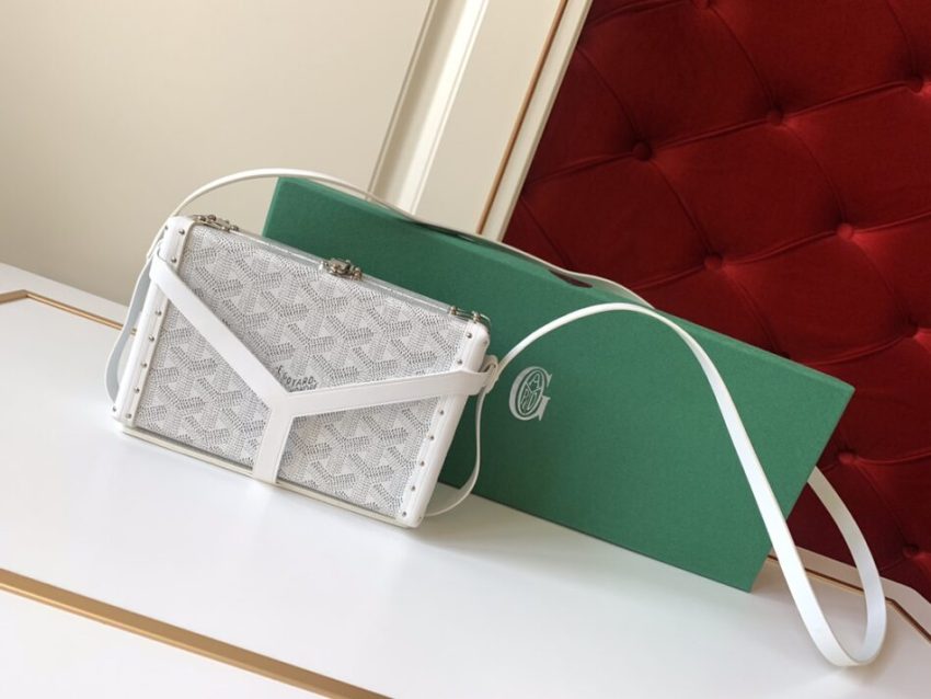 Replica Goyard Minaudière Trunk Bag White - Best Fake Designer Bags