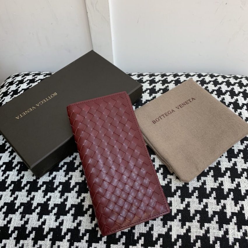 Replica Bottega Veneta Intrecciato Wallet Red - Best Fake Designer Bags