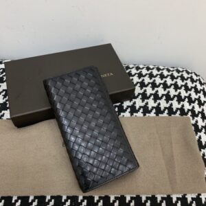 Replica Bottega Veneta Intrecciato Wallet Black - Best Fake Designer Bags