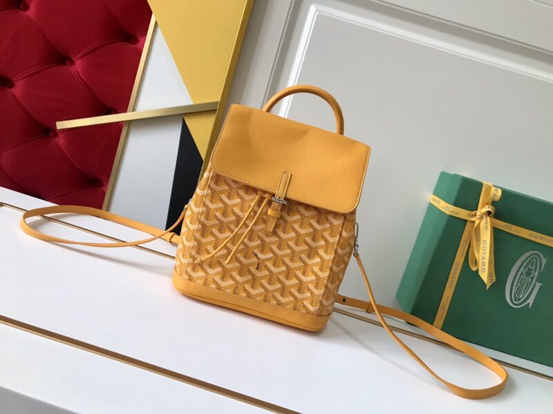 Replica Goyard Alpi Mini Backpack Yellow - Best Fake Designer Bags