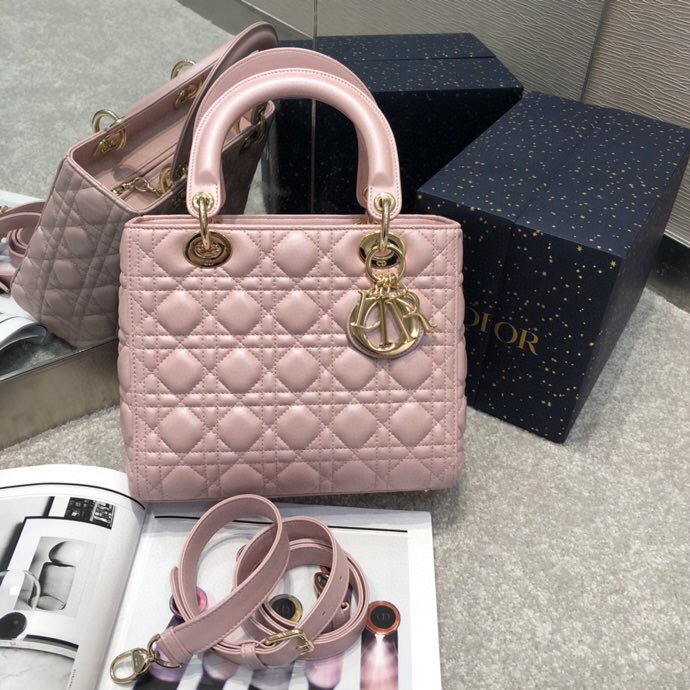 Replica Lady Dior Large Pink - Best Fake Designer Bags