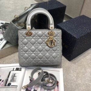 Replica Lady Dior Large Silver - Best Fake Designer Bags