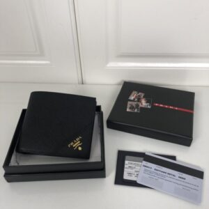 Replica Prada BiFold Wallet Black - Best Fake Designer Bags