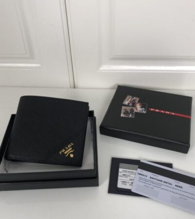 Replica Prada BiFold Wallet Black - Best Fake Designer Bags