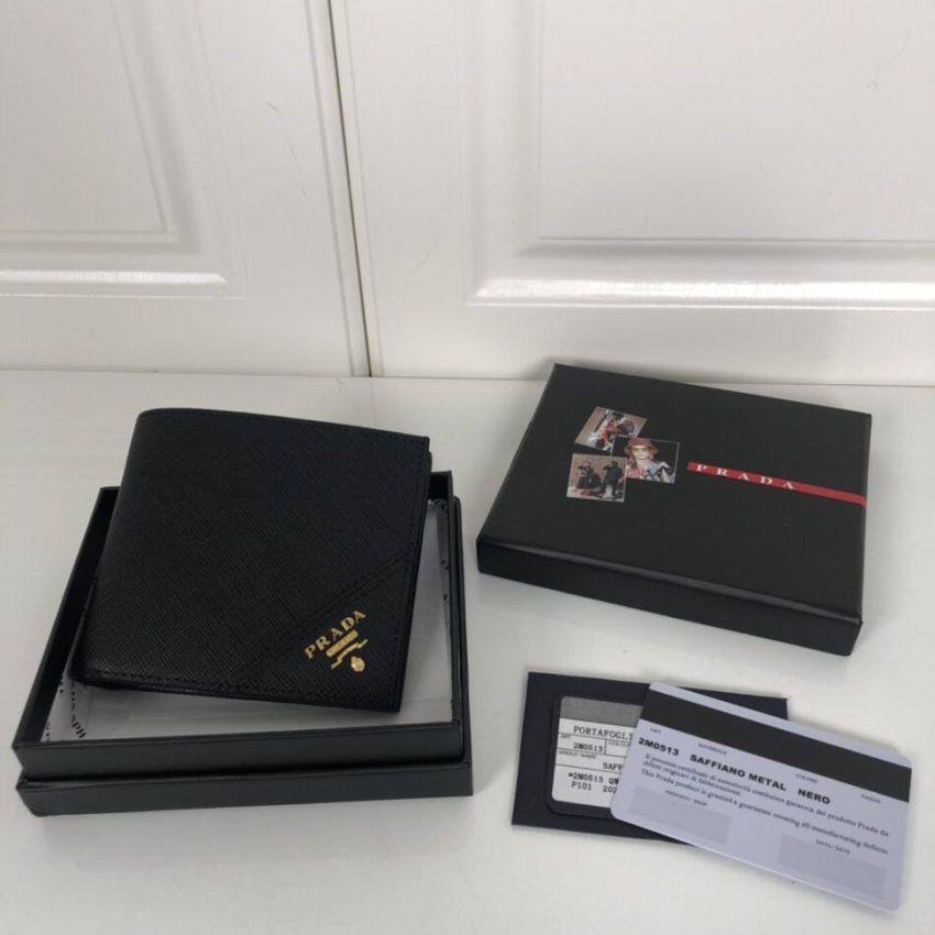 Replica Prada BiFold Wallet Black - Best Fake Designer Bags