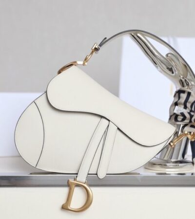 Replica Dior Saddle White Wool - Best Fake Designer Bags
