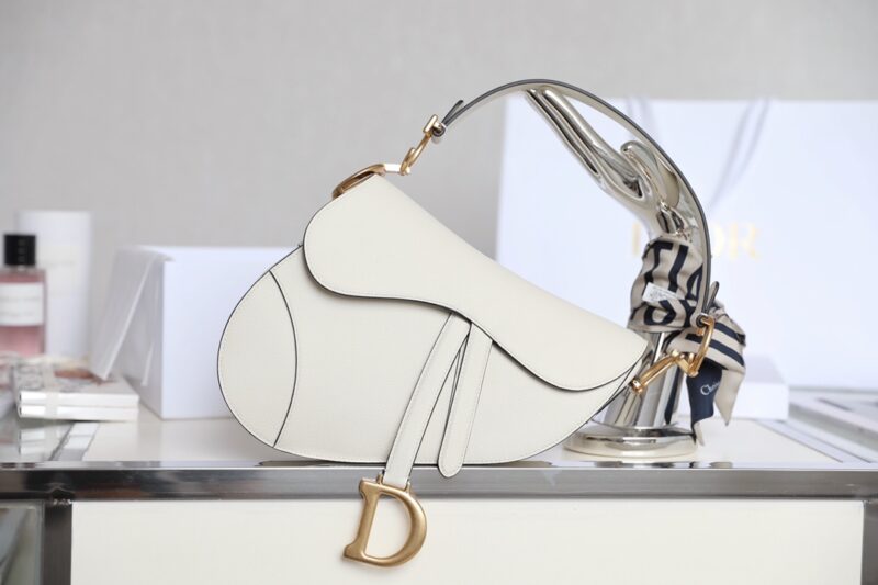 Replica Dior Saddle White Wool - Best Fake Designer Bags