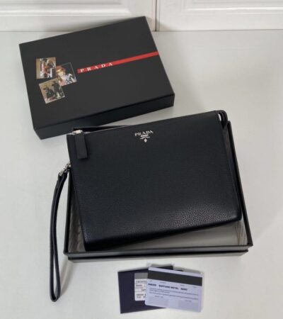 Replica Prada Saffiano Pouch - Best Fake Designer Bags