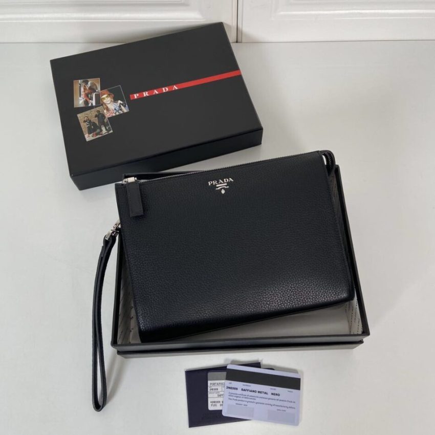 Replica Prada Saffiano Pouch - Best Fake Designer Bags