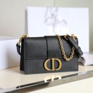 Replica Dior 30 Montaigne Black Grain - Best Fake Designer Bags