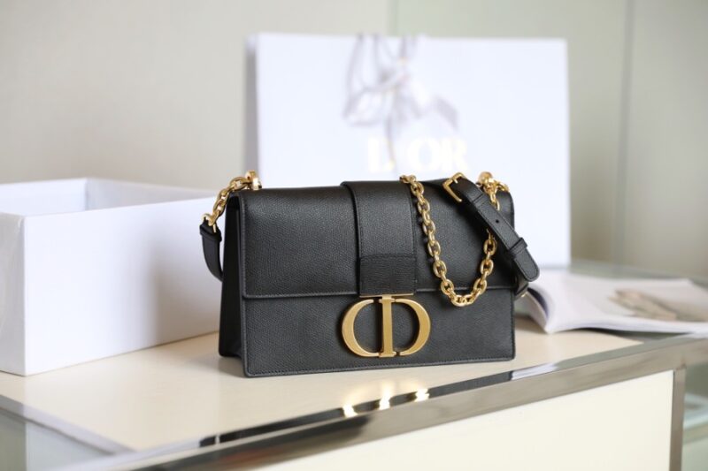Replica Dior 30 Montaigne Black Grain - Best Fake Designer Bags