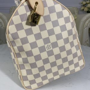 Replica Louis Vuitton Speedy White Grid - premium 1:1 fake handbag model
