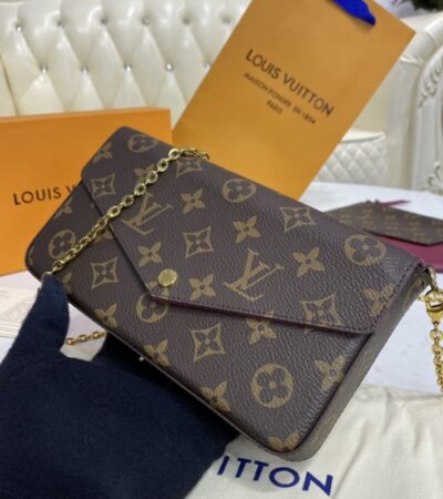 Replica Louis Vuitton Félicie Pochette Brown - Best Fake Designer Bags