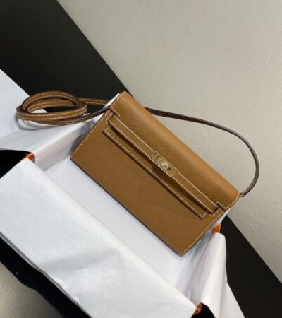 Replica Hermes Kelly Elan Brown - Best Fake Designer Bags