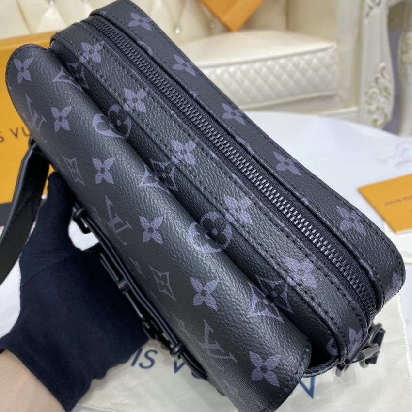 Replica Louis Vuitton Steamer Messenger Black Canvas - premium-grade designer purse dupe