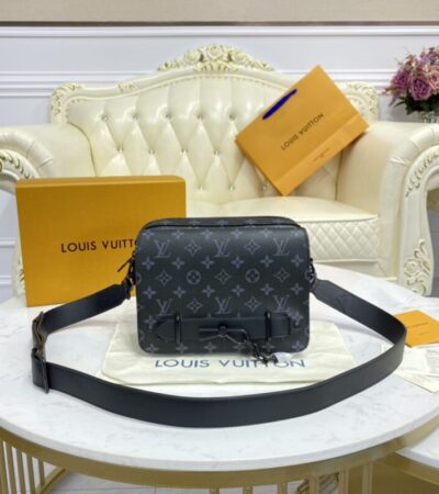 Replica Louis Vuitton Steamer Messenger Black Canvas - Best Fake Designer Bags