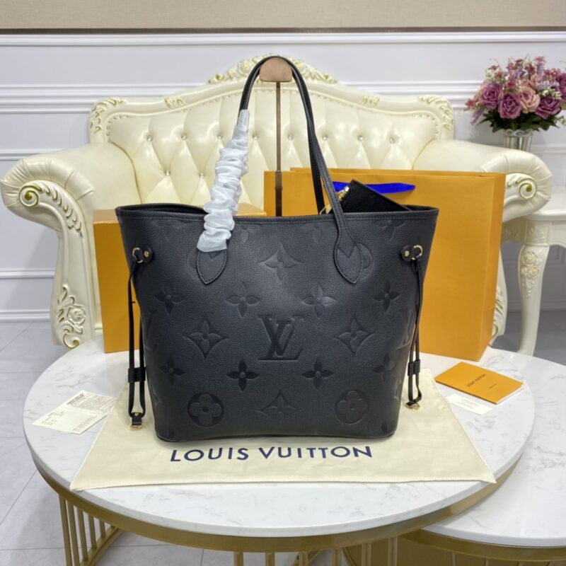 Replica Louis Vuitton Neverfull MM Full Black 1 Replica Louis Vuitton Neverfull MM Full Black - premium-grade designer purse dupe