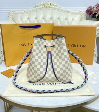 Replica Louis Vuitton NeoNoe BB White Grid - Best Fake Designer Bags