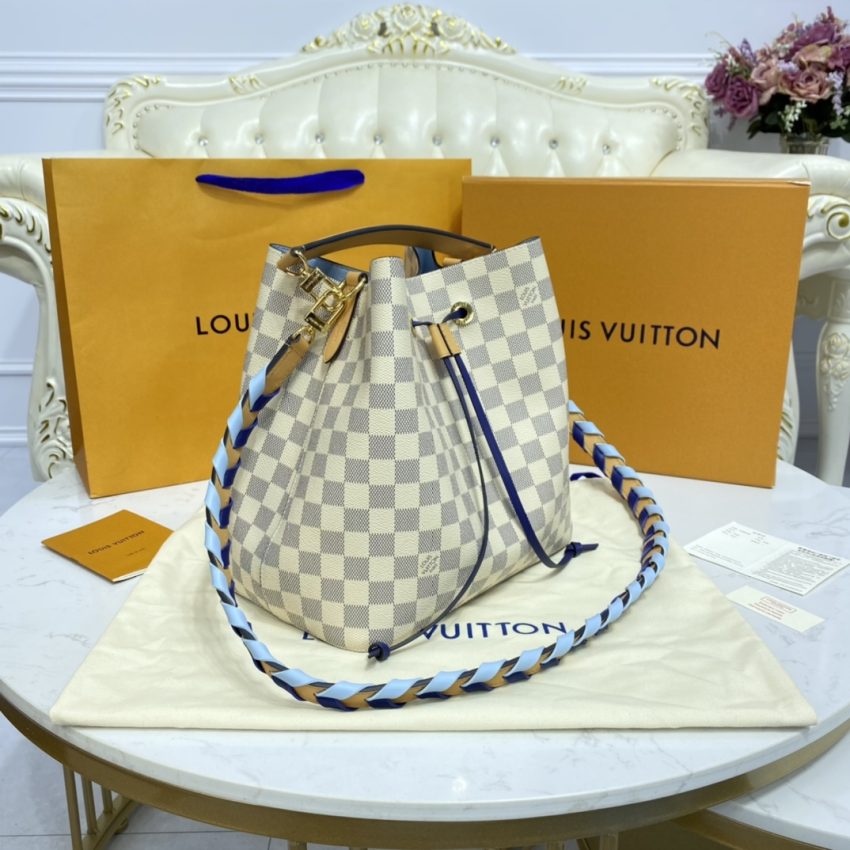 Replica Louis Vuitton NeoNoe BB White Grid 3 Replica Louis Vuitton NeoNoe BB White Grid - premium-grade designer purse dupe