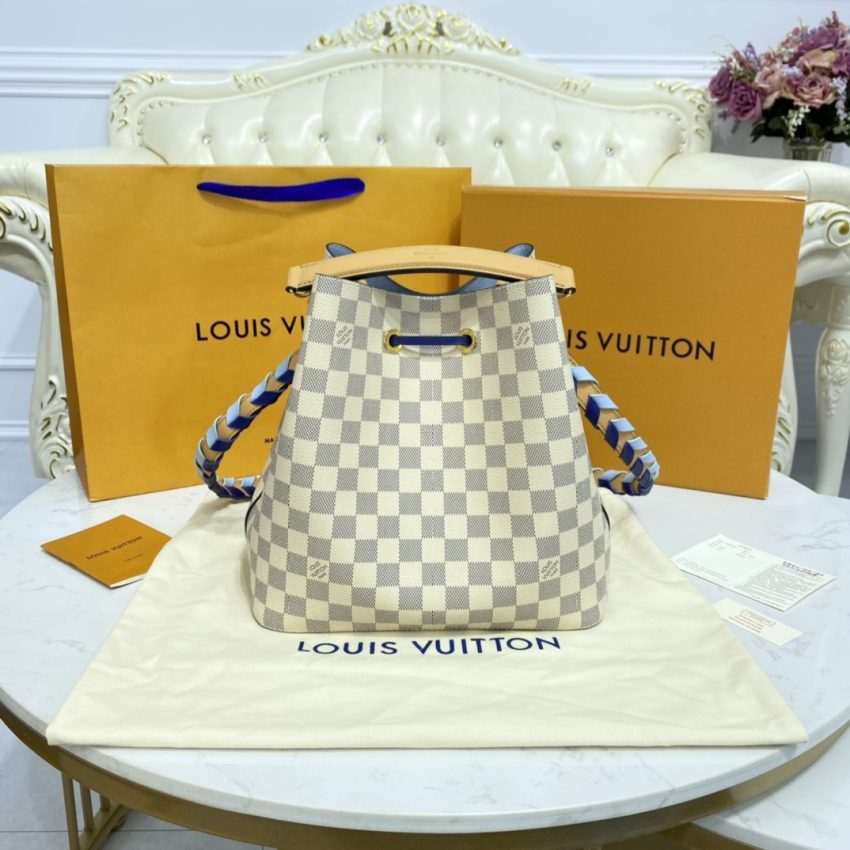 Replica Louis Vuitton NeoNoe BB White Grid 8 Replica Louis Vuitton NeoNoe BB White Grid - ultra-realistic fake designer tote