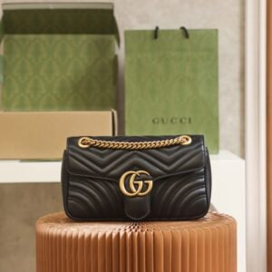 Replica Gucci Marmont Medium Black - Best Fake Designer Bags