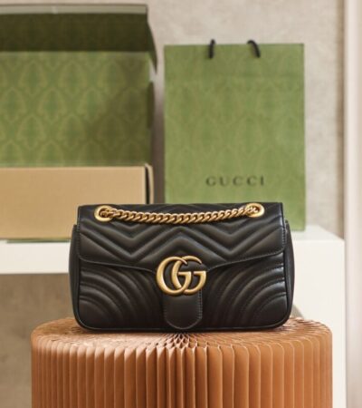 Replica Gucci Marmont Medium Black - Best Fake Designer Bags