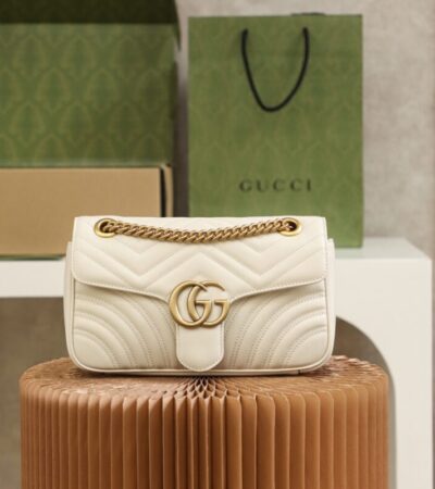 Replica Gucci GG Marmont  Medium White - Best Fake Designer Bags