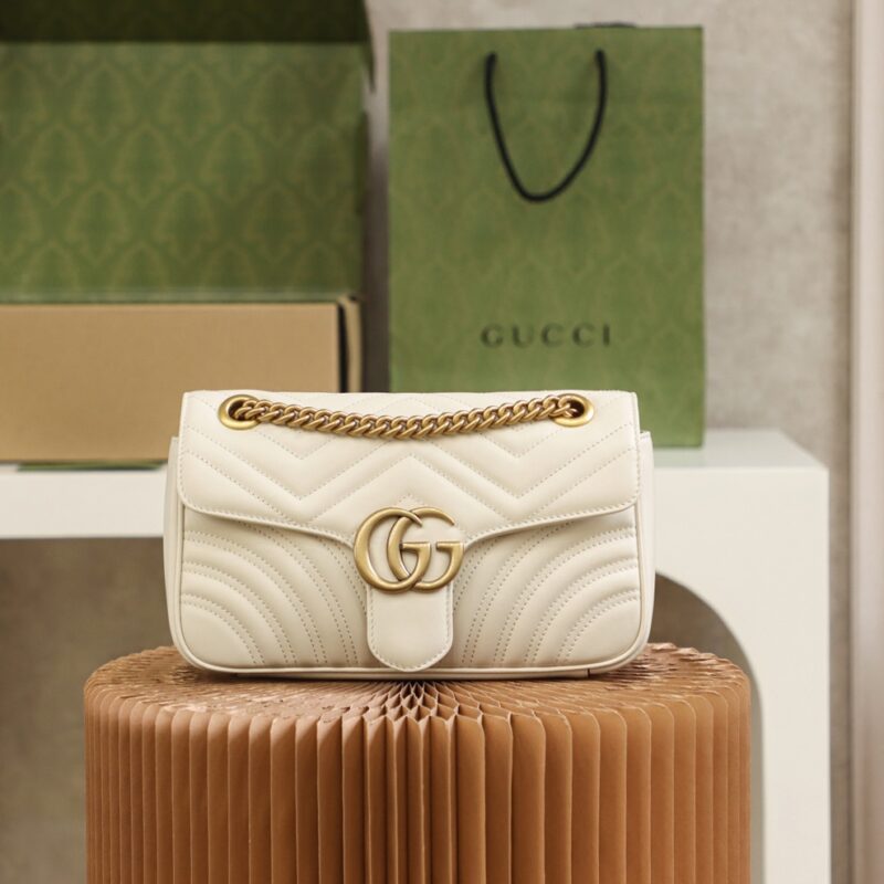 Replica Gucci GG Marmont  Medium White - Best Fake Designer Bags