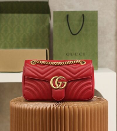 Replica Gucci GG Marmont 1955  Medium Red - Best Fake Designer Bags