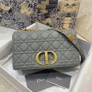 Replica Dior Caro Bag Grey - Best Fake Designer Bags