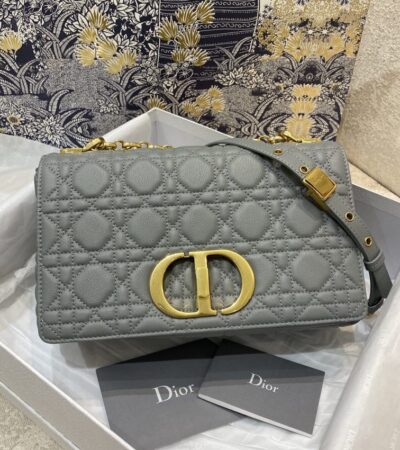 Replica Dior Caro Bag Grey - Best Fake Designer Bags