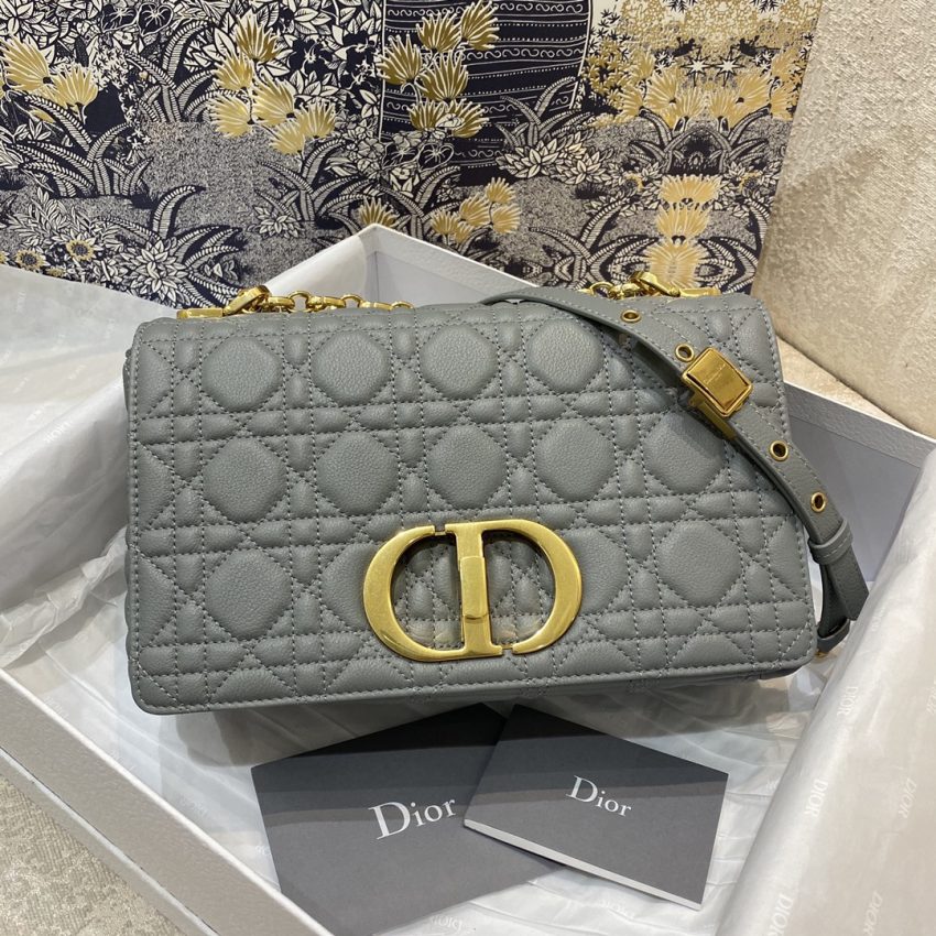 Replica Dior Caro Bag Grey - Best Fake Designer Bags