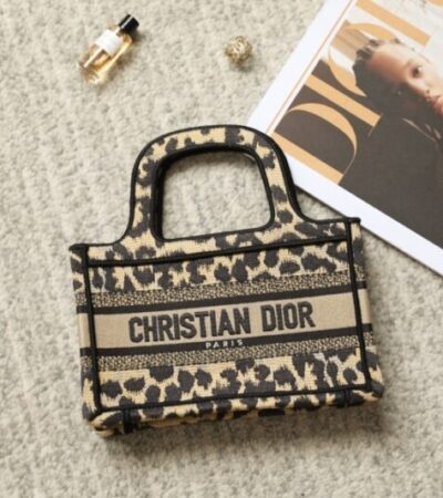 Replica Dior Tote Book Mini Leopard - Best Fake Designer Bags