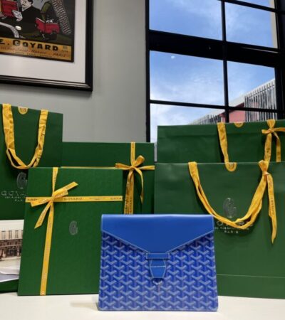 Replica Goyard Camond Pouch Blue - Best Fake Designer Bags