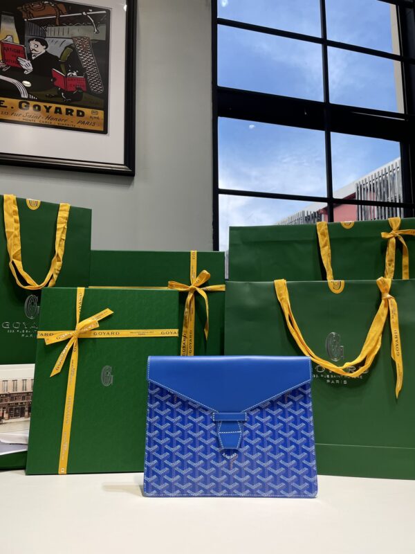 Replica Goyard Camond Pouch Blue - Best Fake Designer Bags