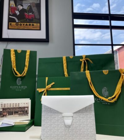 Replica Goyard Camond Pouch White - Best Fake Designer Bags