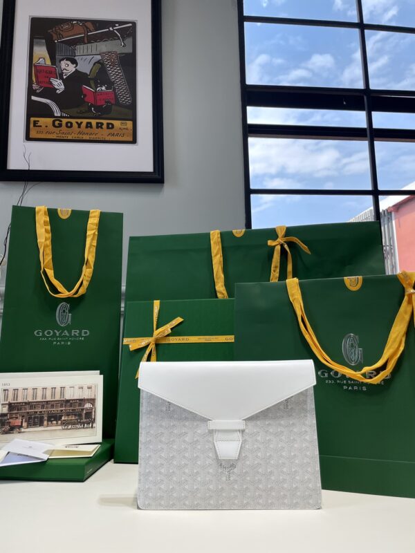 Replica Goyard Camond Pouch White - Best Fake Designer Bags