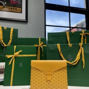 Replica Goyard Camond Pouch Yellow - Best Fake Designer Bags