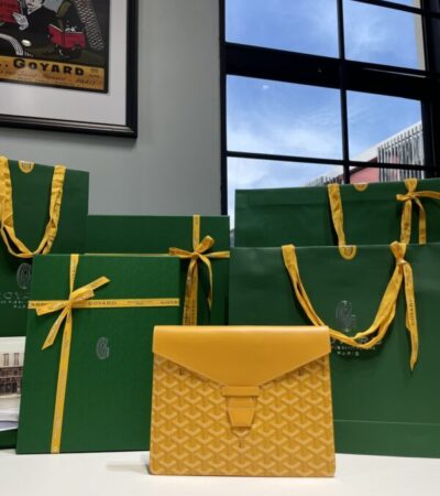 Replica Goyard Camond Pouch Yellow - Best Fake Designer Bags
