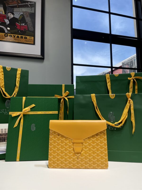 Replica Goyard Camond Pouch Yellow - Best Fake Designer Bags