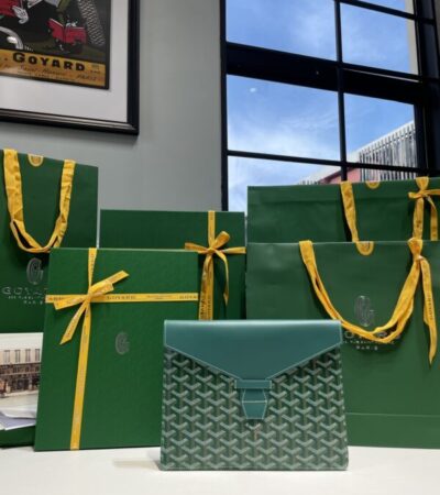 Replica Goyard Camond Pouch Green - Best Fake Designer Bags